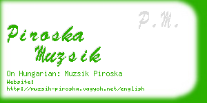 piroska muzsik business card